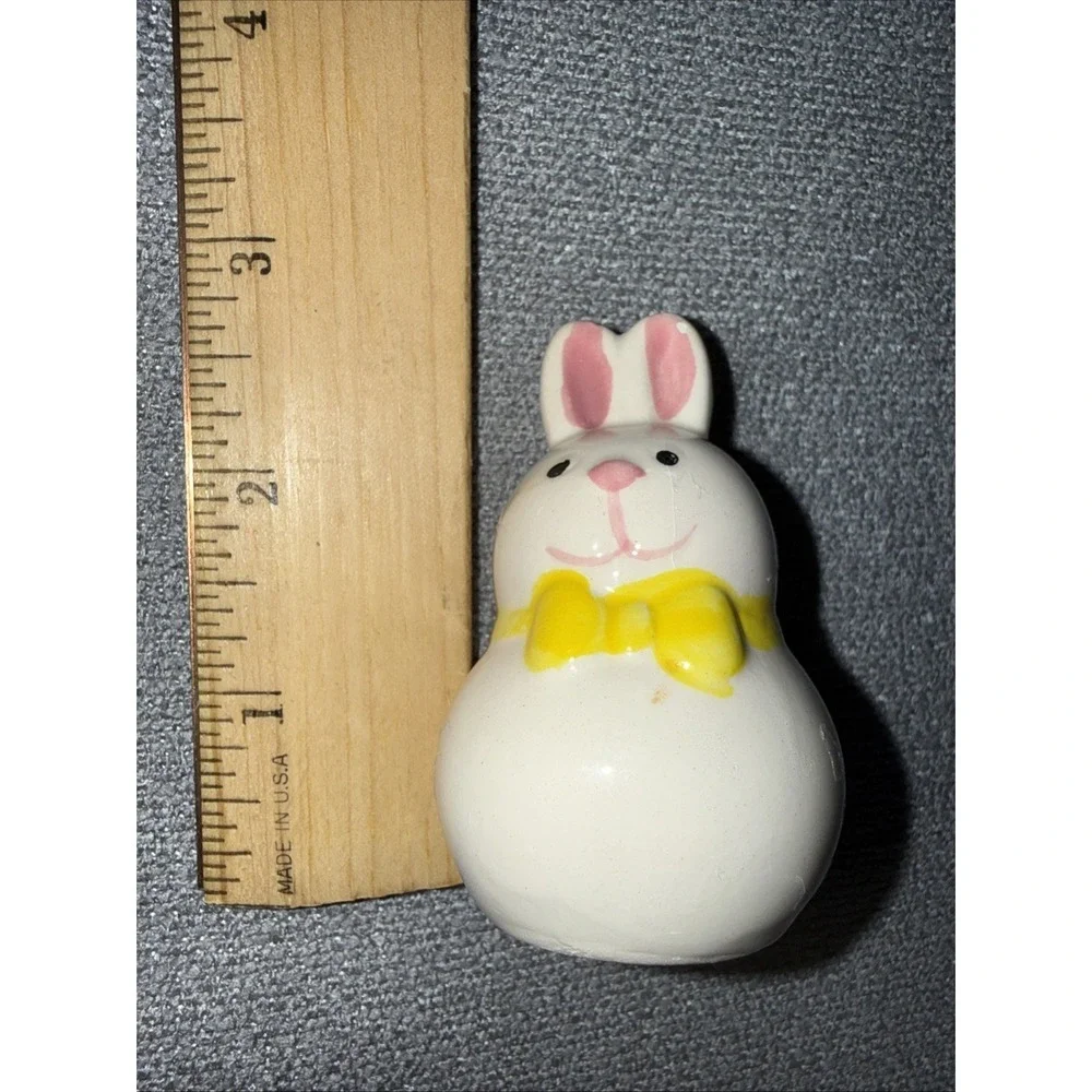Bunny Salt‎ & Pepper Shakers with Basket Holder